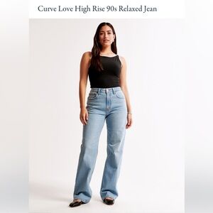 Abercrombie 90s Relaxed Jean High Rise Curve Love